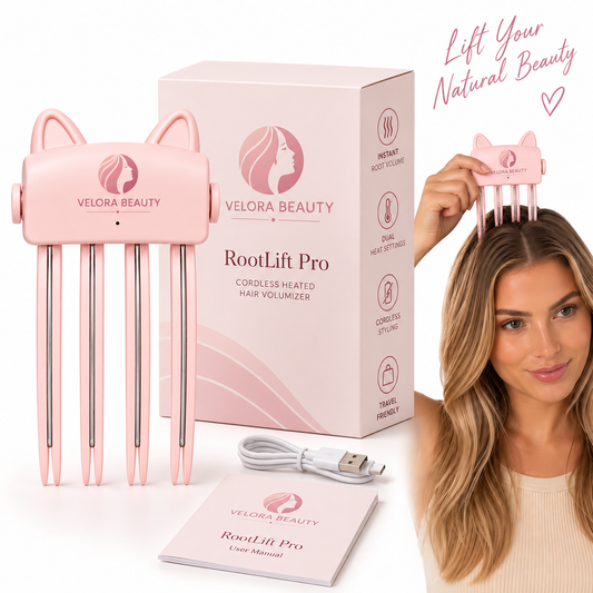 VeloraTone™ RootLift Pro – Cordless Heated Hair Volumizer