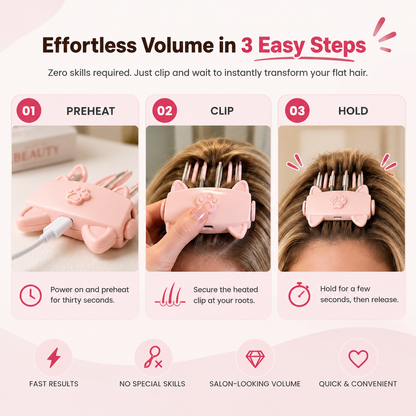 VeloraTone™ RootLift Pro – Cordless Heated Hair Volumizer
