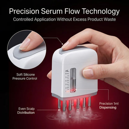 VeloraRoot Scalp Revival Massager - Red Light Vibration Scalp Massage Comb for Healthier-Looking, Fuller-Looking Hair