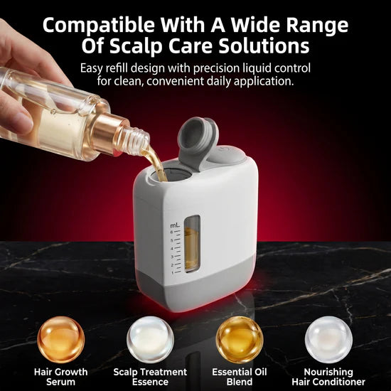 VeloraRoot Scalp Revival Massager - Red Light Vibration Scalp Massage Comb for Healthier-Looking, Fuller-Looking Hair