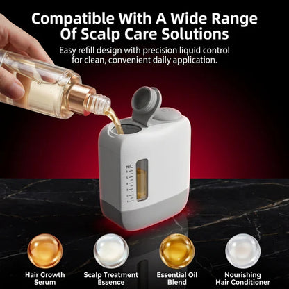 VeloraRoot Scalp Revival Massager - Red Light Vibration Scalp Massage Comb for Healthier-Looking, Fuller-Looking Hair