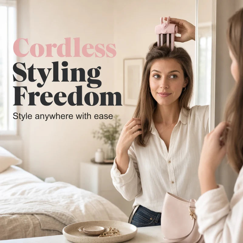 VeloraTone™ RootLift Pro – Cordless Heated Hair Volumizer